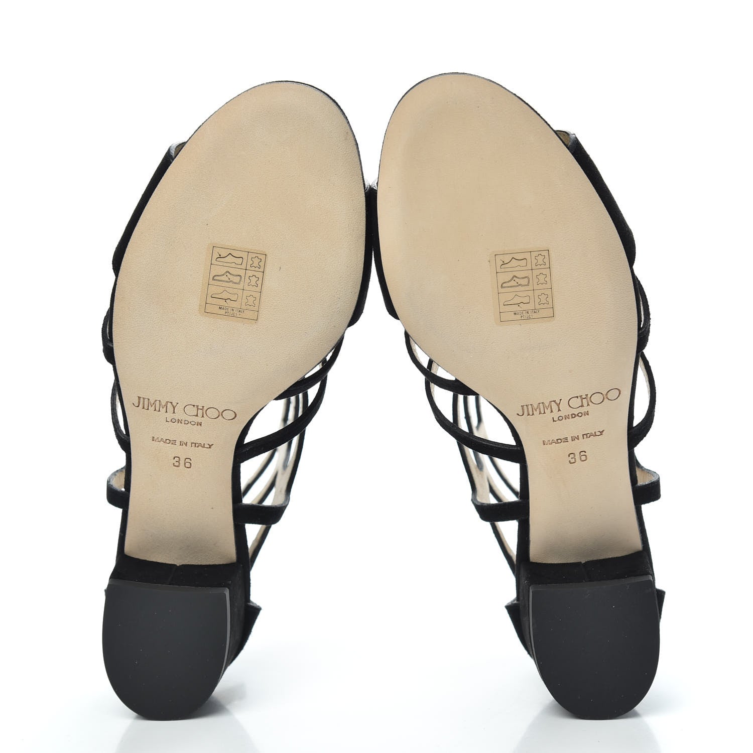 Jimmy Choo Suede Ren 35 Sandals 36 Black 5 of 8