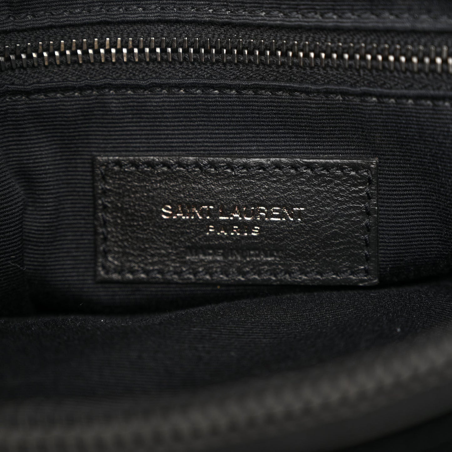 Calfskin Y Quilted Monogram Medium Loulou Chain Satchel Black