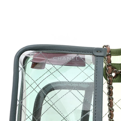 Chanel Lambskin PVC Quilted Mini Coco Splash Flap Blue Green 6 of 9