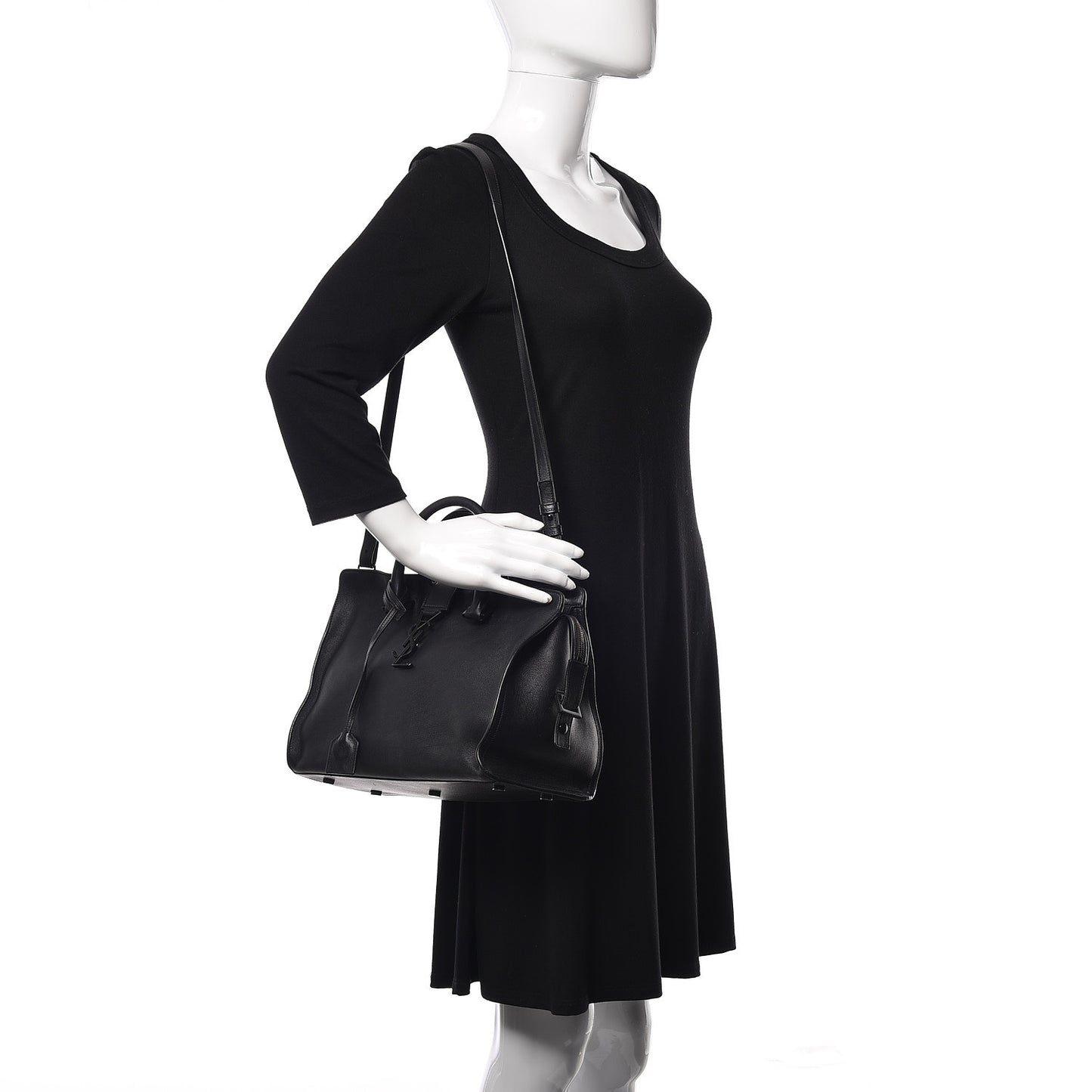 Smooth Calfskin Small Monogram Cabas Black