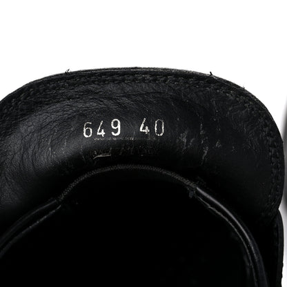 Prada Spazzolato Rois Metal Triangle Logo Monolith 55mm Loafers 40 Black 8 of 10