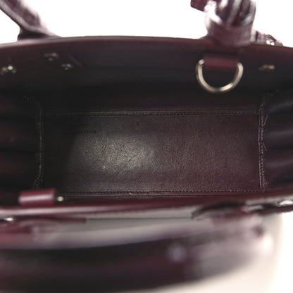 Saint Laurent Calfskin Crocodile Embossed Nano Sac De Jour Bordeaux 5 of 10
