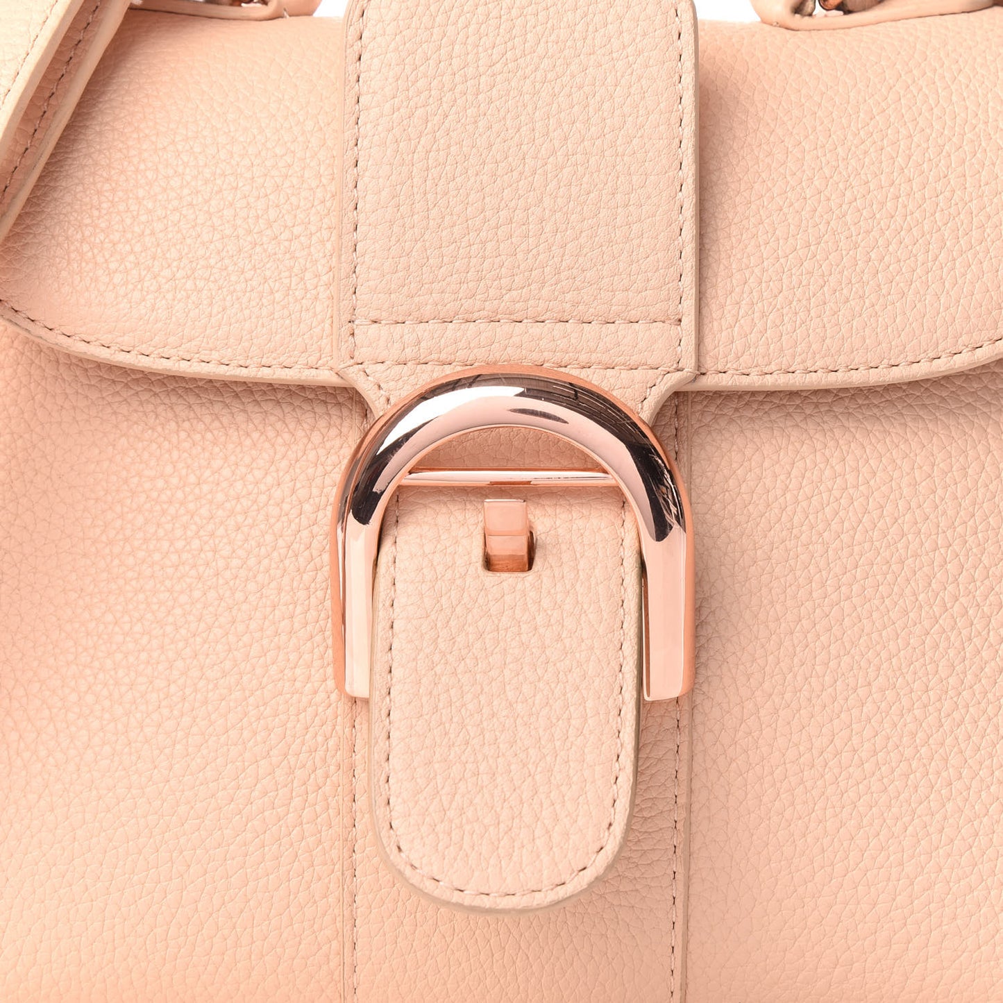 Grained Calfskin Mini Brillant Satchel Nude