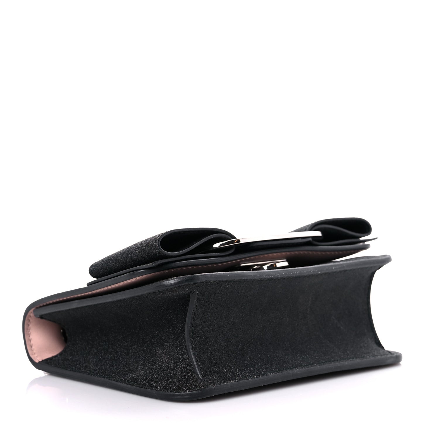 Rainbow Glitter Mini Vara Bow Crossbody Bag Black