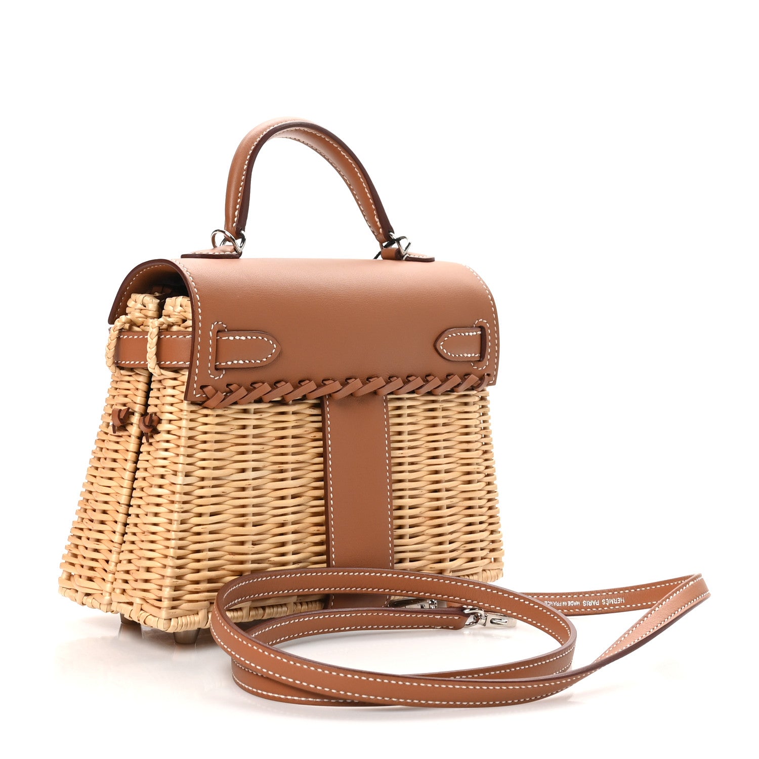 Hermes Wicker Swift Picnic Mini Kelly 20 Naturel Gold 2 of 11