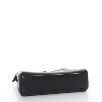 Fendi Nappa Micro Peekaboo Iconic Satchel Black 4 of 12