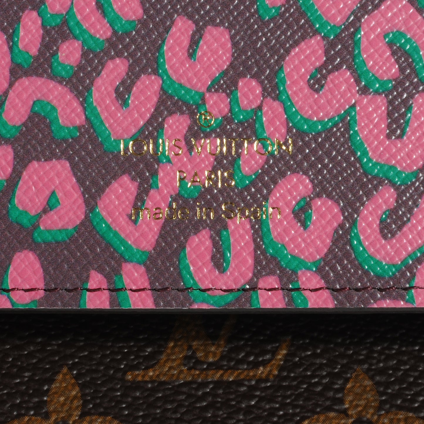 Monogram Leopard Insolite Wallet Rouge Fauviste