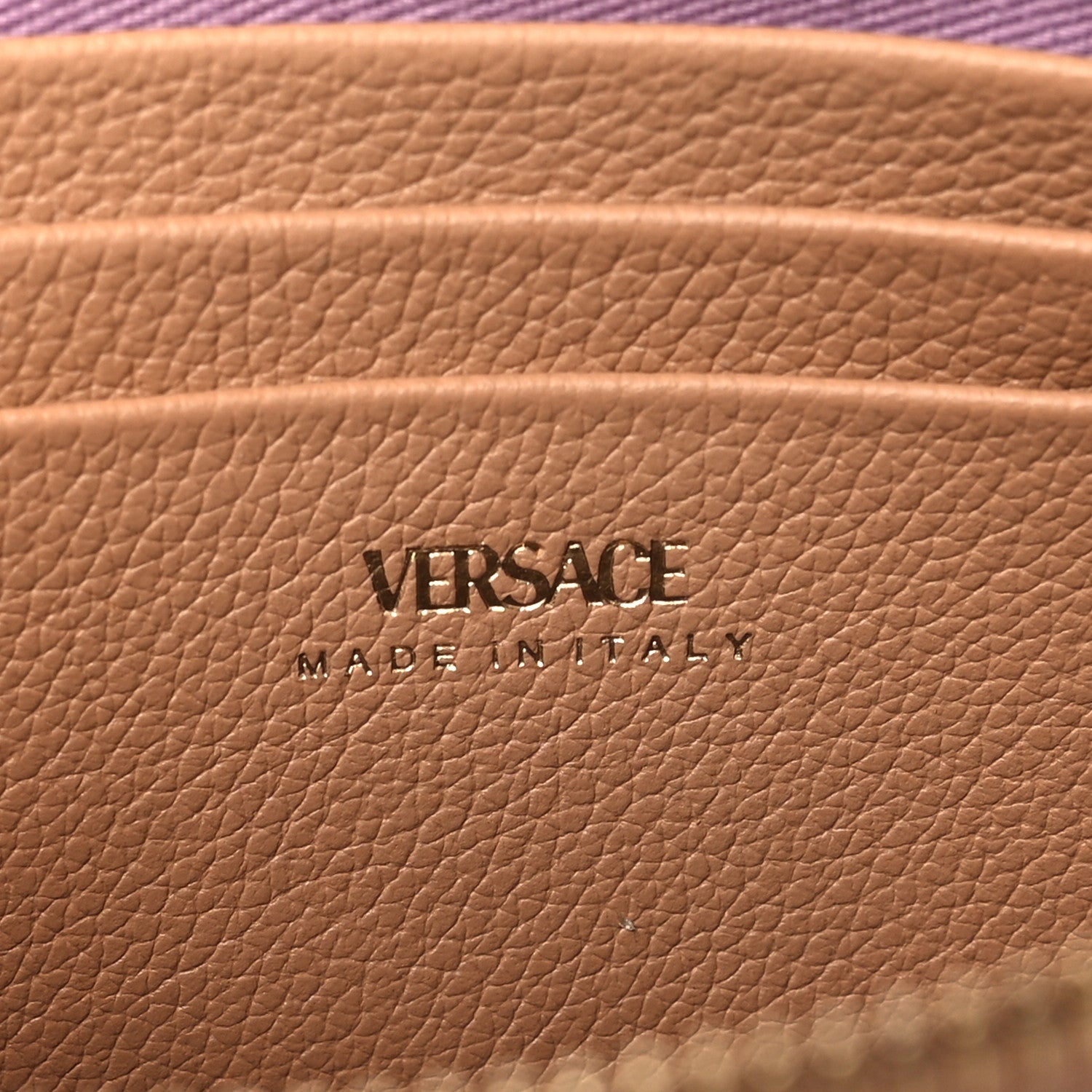 Versace Grained Calfskin La Medusa Pouch Beige 6 of 8