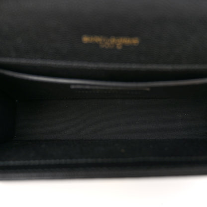 Saint Laurent Grain De Poudre Small Monogram Kate Satchel Black 5 of 10