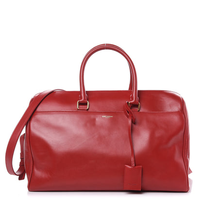 Saint Laurent Calfskin Classic Duffle 12 Red 1 of 12