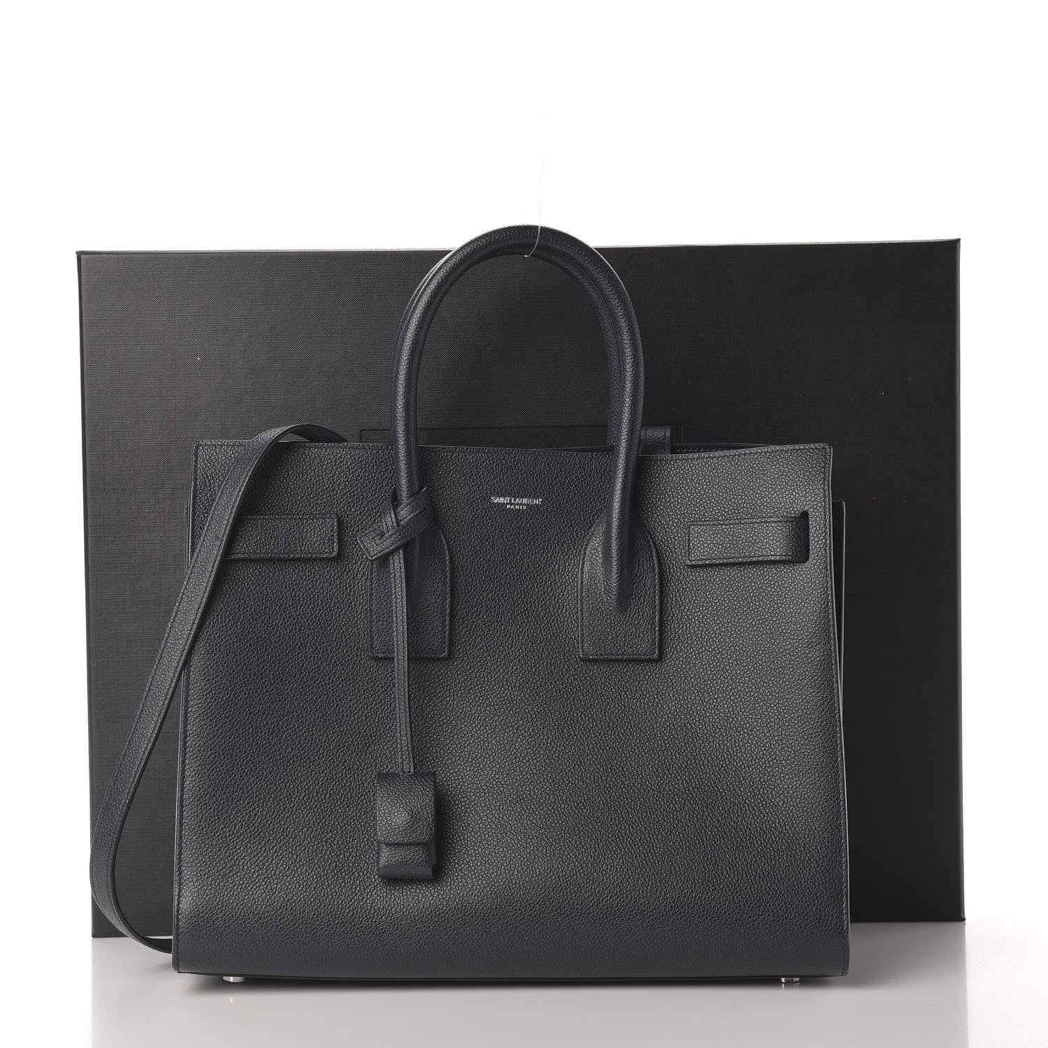 Saint Laurent Grained Calfskin Small Sac De Jour Petrol 13 of 13