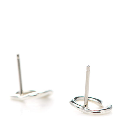 Tiffany Sterling Silver 11mm Elsa Peretti Open Heart Earrings 3 of 4