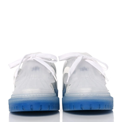 Christian Dior Calfskin Clear Rubber Dior-ID Platform Sneakers 38 White Deep Blue 2 of 7