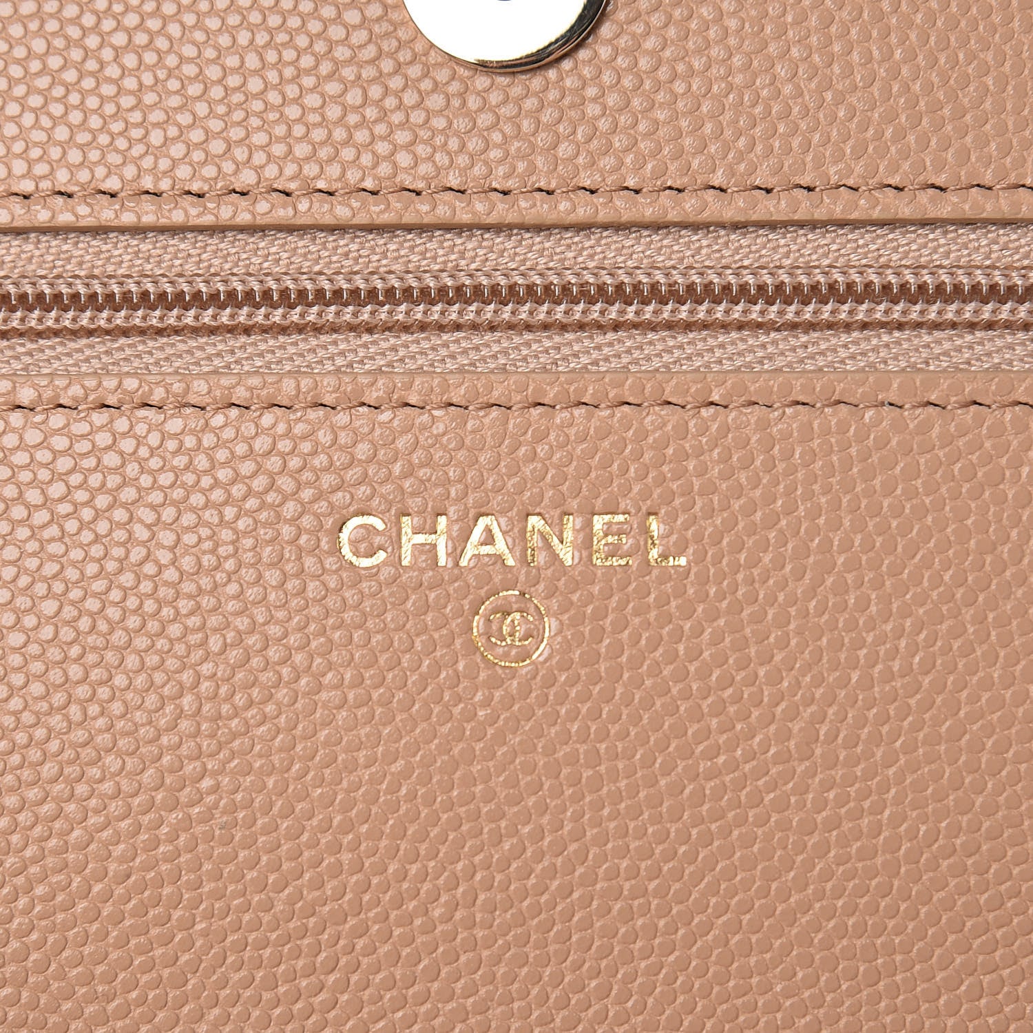 Chanel Caviar Quilted Wallet On Chain WOC Beige 6 of 12