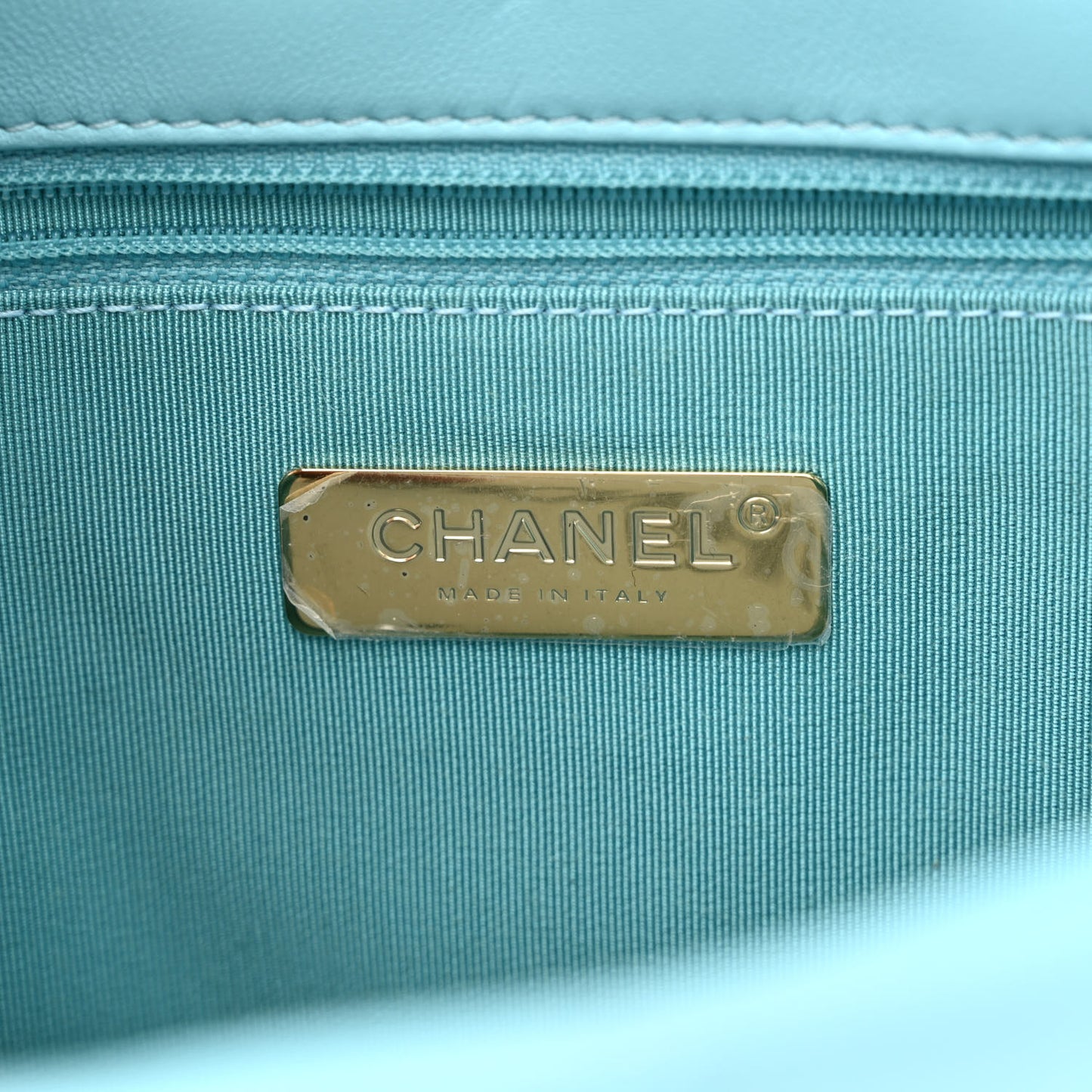 Lambskin Quilted Medium Chanel 19 Flap Light Blue