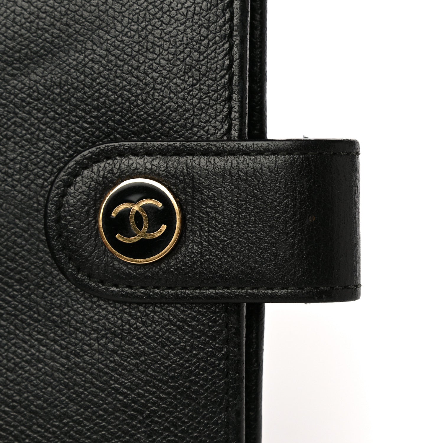 Chanel Grained Calfskin CC Button Pocket Agenda Cover Black 14 of 16
