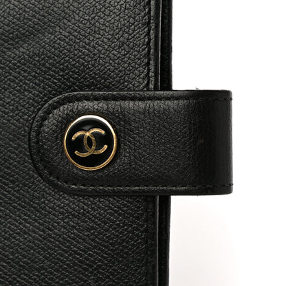 Chanel Grained Calfskin CC Button Pocket Agenda Cover Black 14 of 16