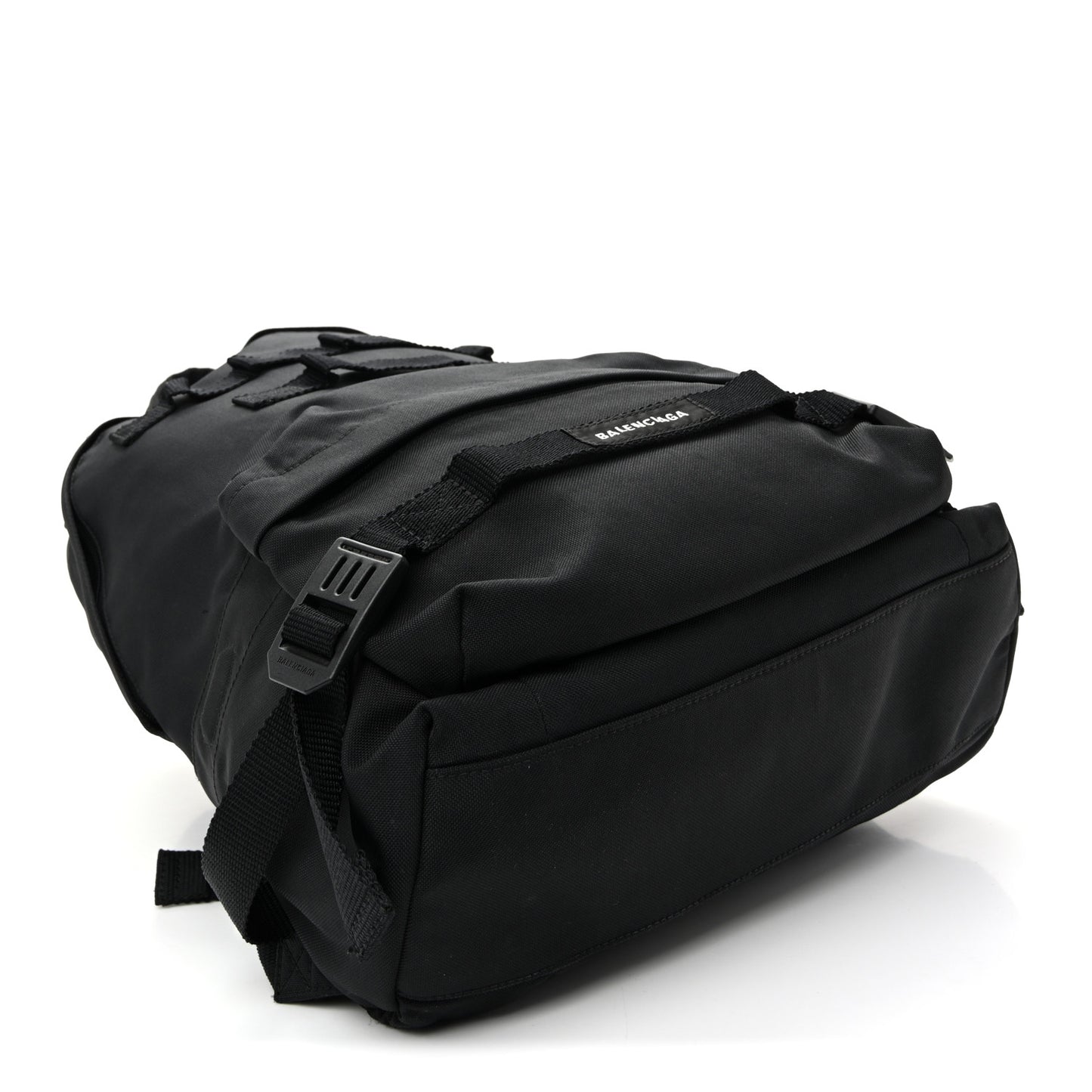 Nylon Logo Embroidered Medium Army Multicarry Backpack Black