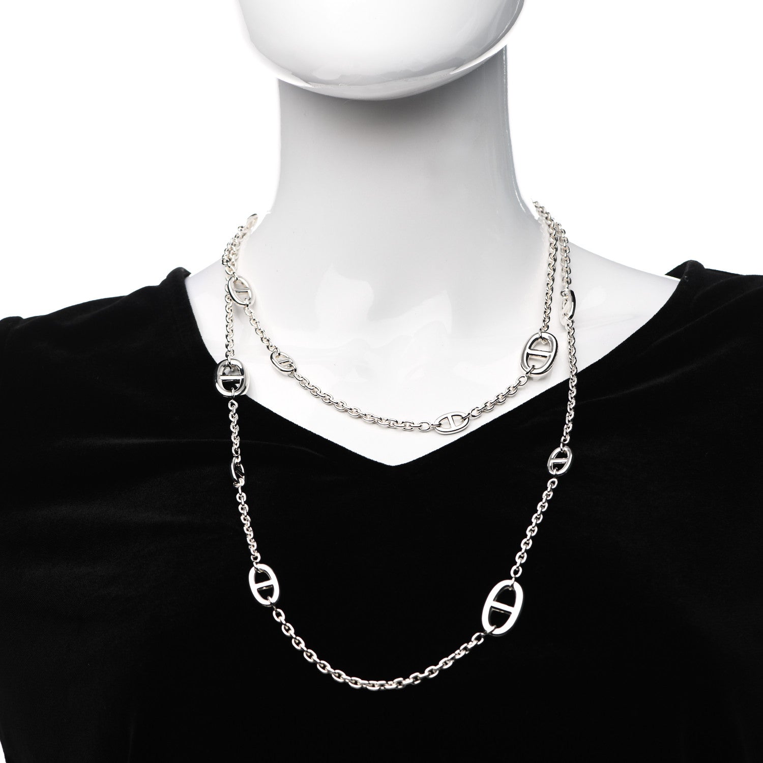 Hermes Sterling Silver Farandole Necklace 120 2 of 5