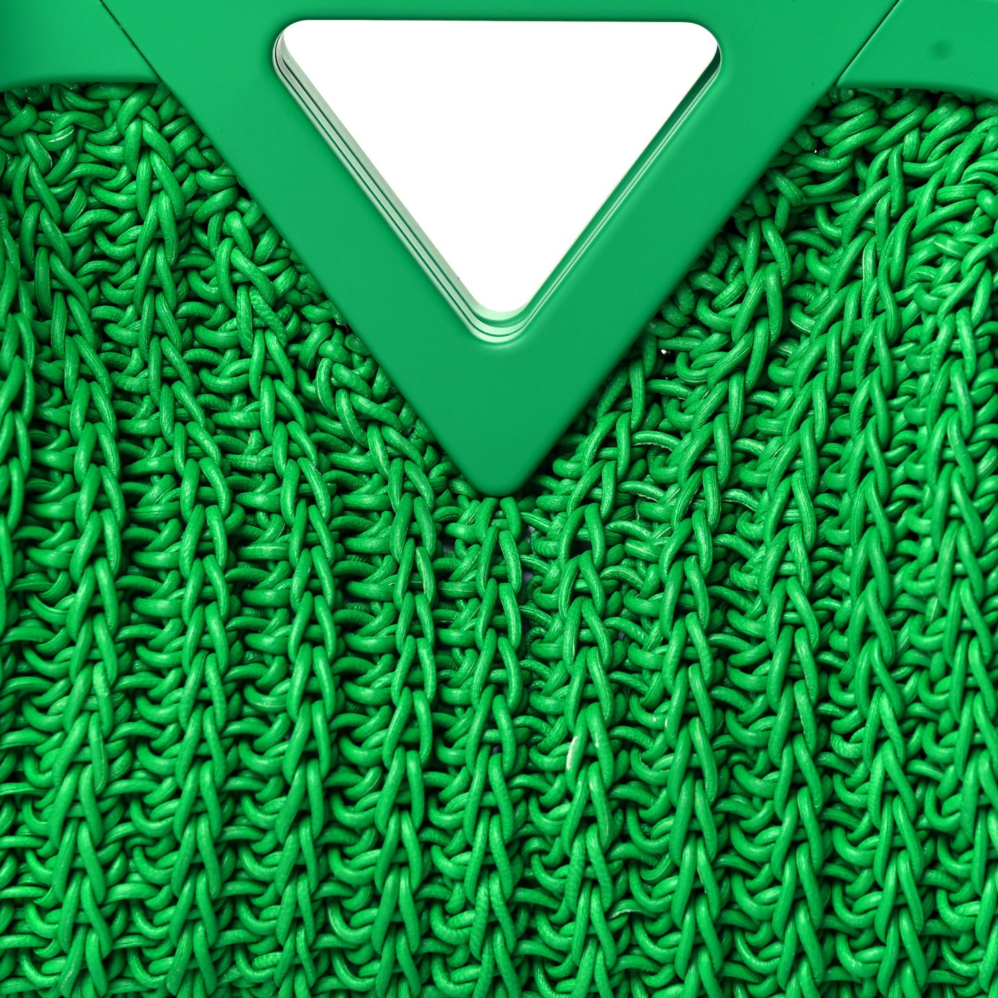 Calfskin Crochet Small The Point Triangle Bag Parakeet