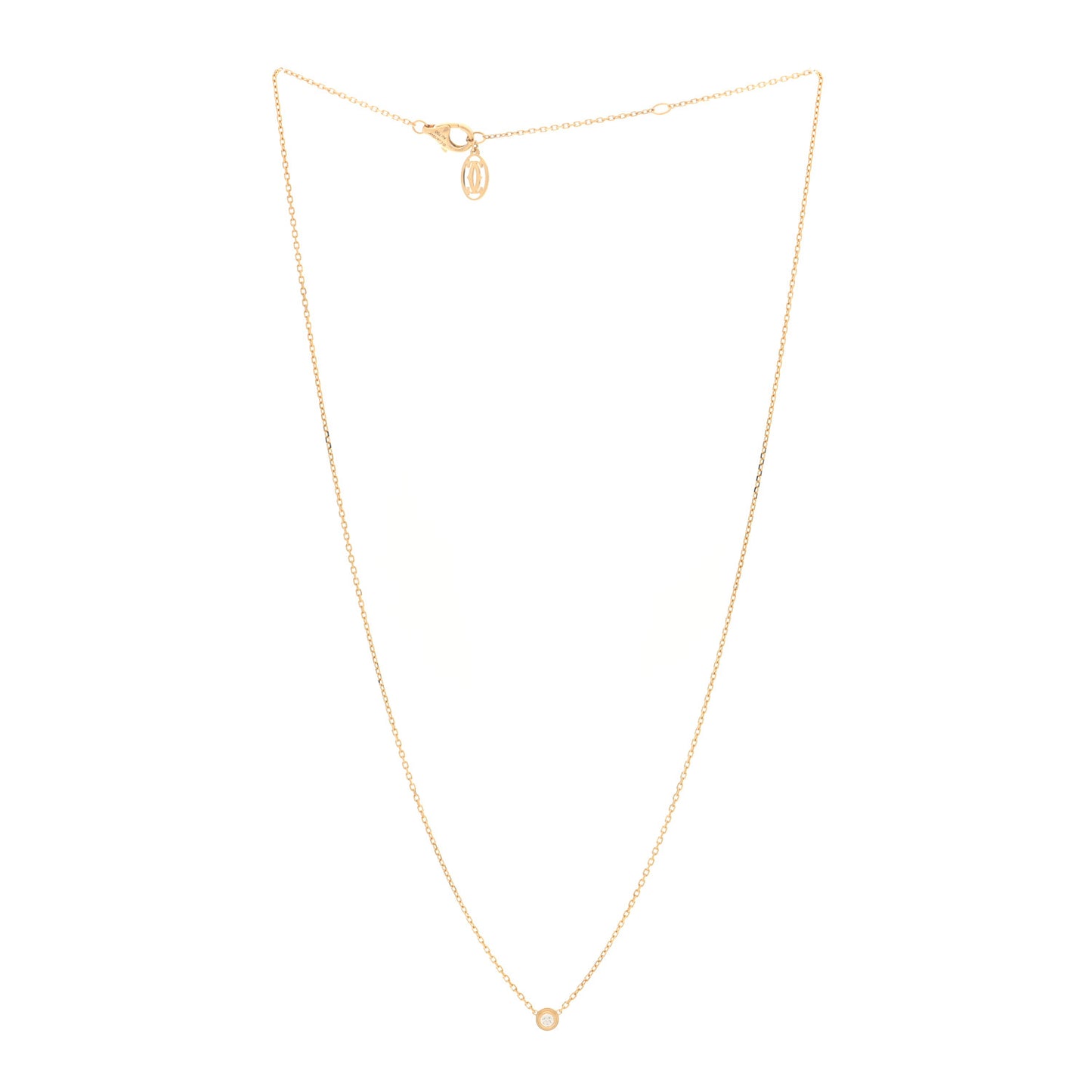 18K Yellow Gold Diamond XS D'Amour Pendant Necklace