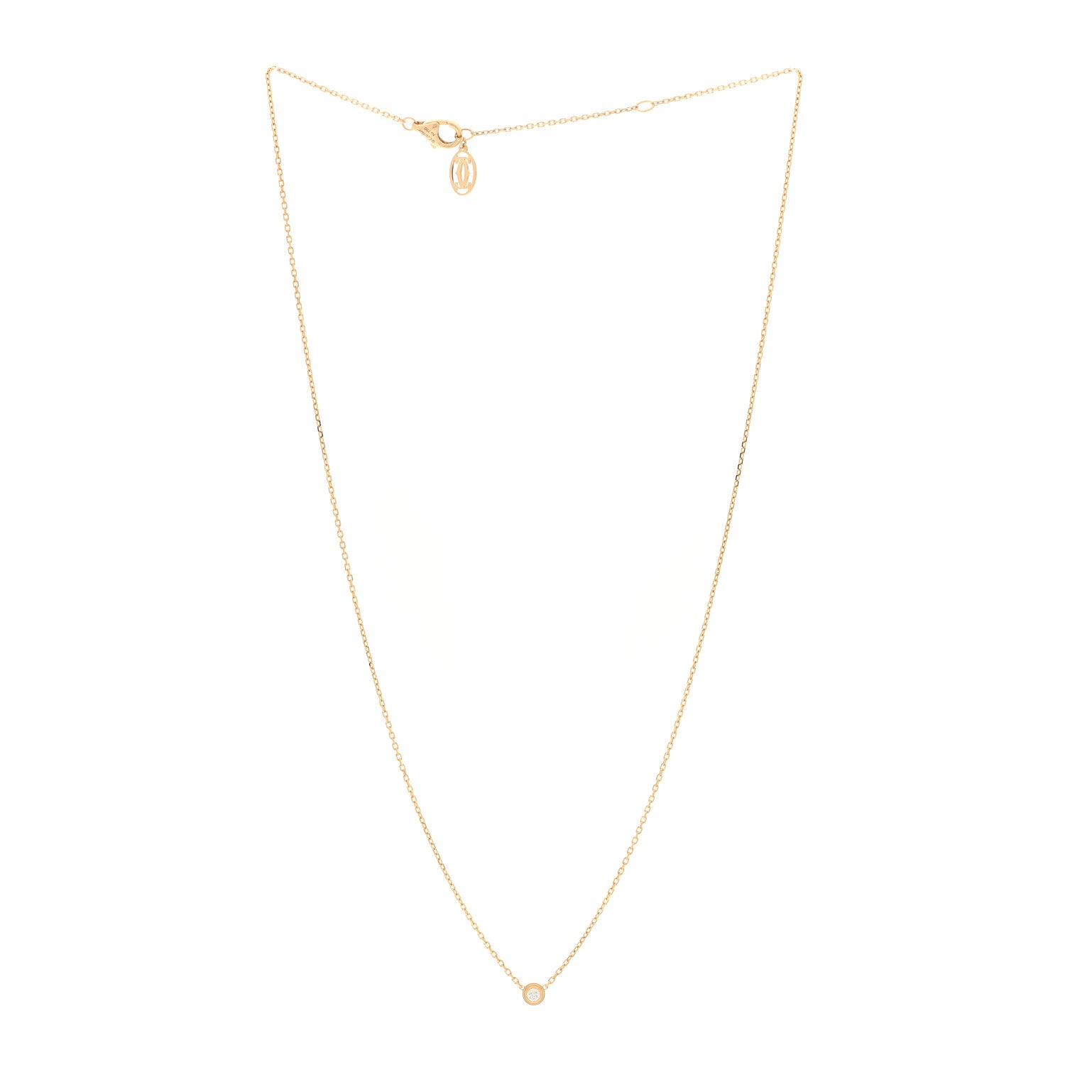 Cartier 18K Yellow Gold Diamond XS D'Amour Pendant Necklace 3 of 5