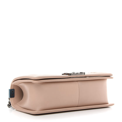 Chanel Lambskin Chevron Quilted Medium Boy Flap Beige 3 of 8