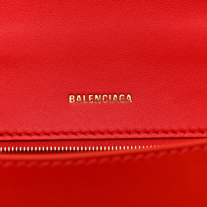 Balenciaga Shiny Box Calfskin Small Hourglass Top Handle Bag Bright Red 6 of 11