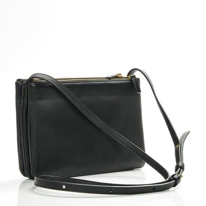 Celine Lambskin Small Trio Crossbody Bag Black 3 of 7