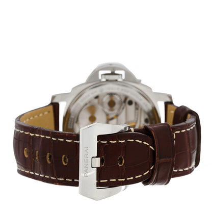 Panerai Stainless Steel Alligator 44mm Luminor Base Manual Winding Watch Black PAM00112 3 of 6