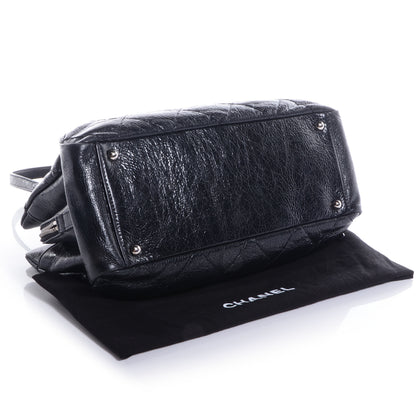 Chanel Glazed Calfskin Small On The Road Zip Tote Black 4 of 7