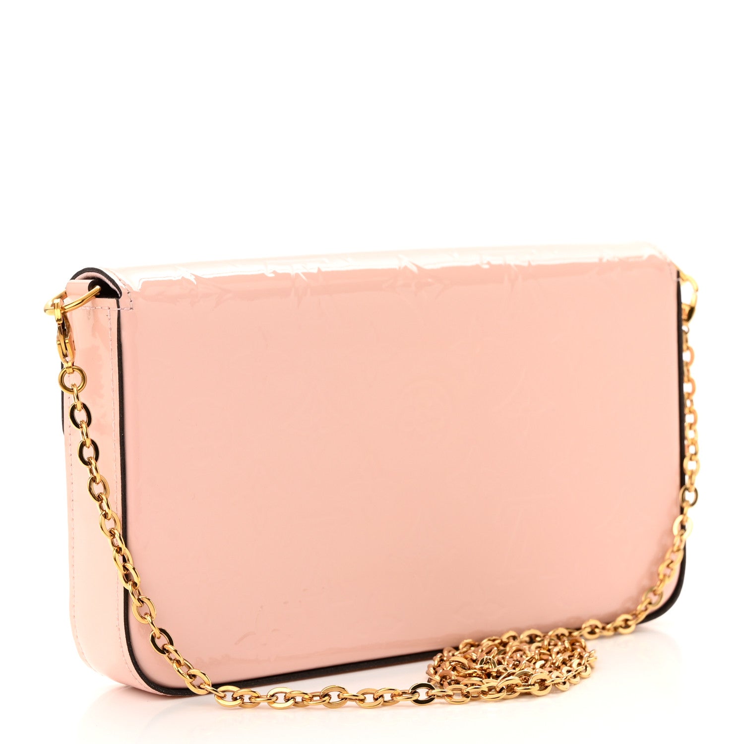 Louis Vuitton Vernis Felicie Chain Wallet Rose Ballerine 5 of 9