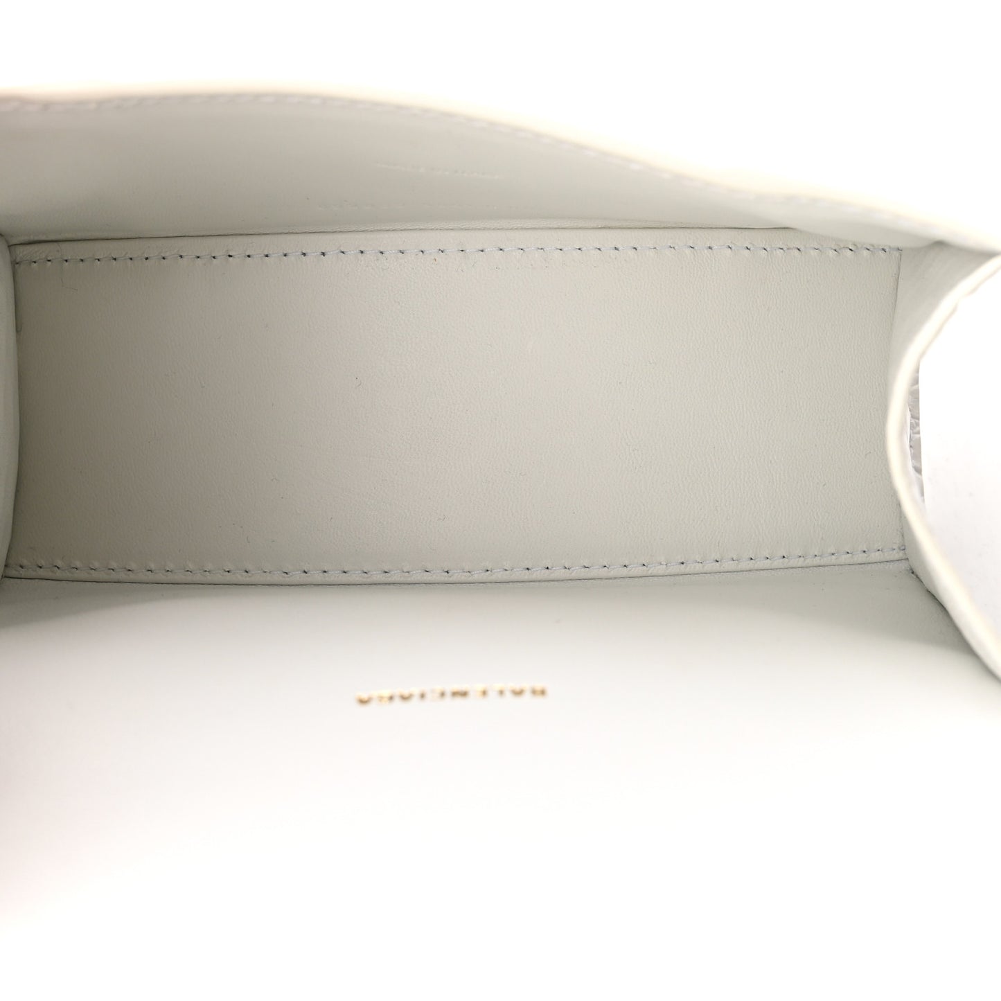 Shiny Calfskin Crocodile Embossed Hourglass Top Handle Bag XS Optic White
