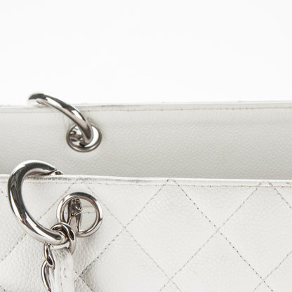 Chanel Caviar Quilted Grand Shopping Tote GST White 10 of 15