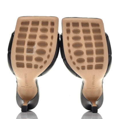 Bottega Veneta Nappa Quilted Rubber Lido Mule Sandals 38 Black 6 of 8