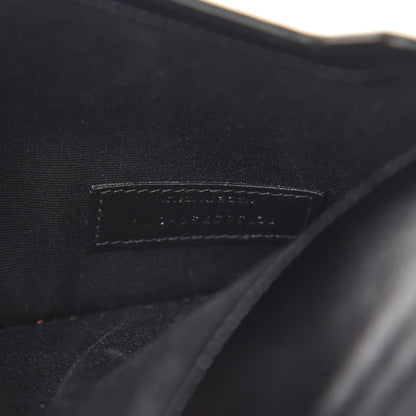 Saint Laurent Smooth Shiny Calfskin Monogram Uptown Pouch Black 7 of 12