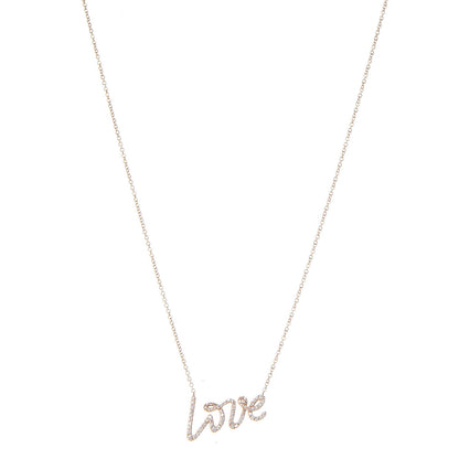Tiffany 18K Rose Gold Diamond Small Paloma's Graffiti Love Pendant Necklace 1 of 7