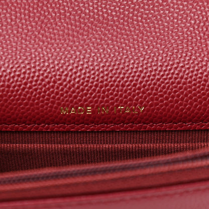 Chanel Caviar Quilted Pocket Twins Clutch With Chain Burgundy 8 of 13