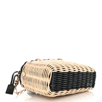 Christian Dior Wicker Oblique Micro Lady D-Joy Bag Natural Black 4 of 10