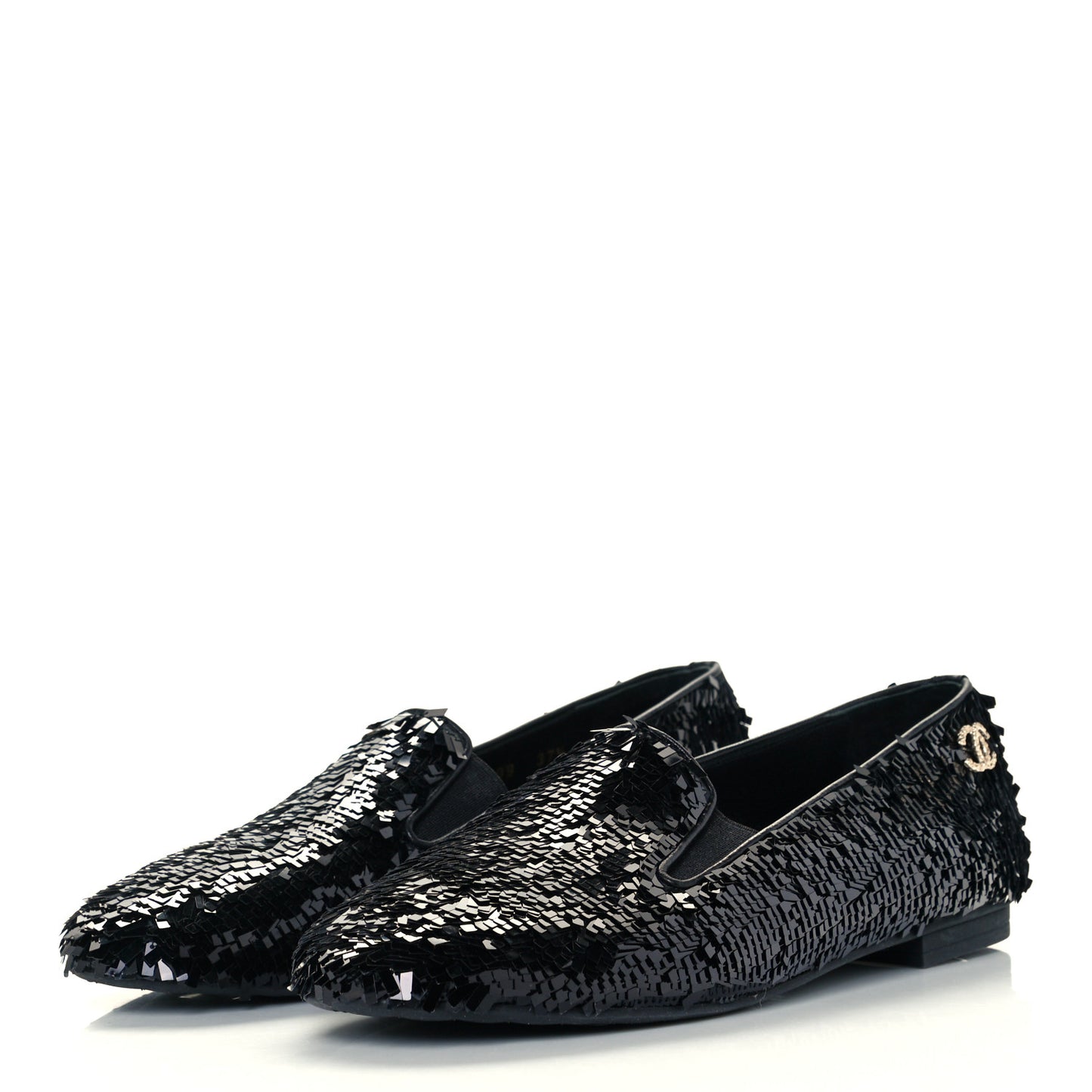 Sequin CC Loafers 37.5 Black