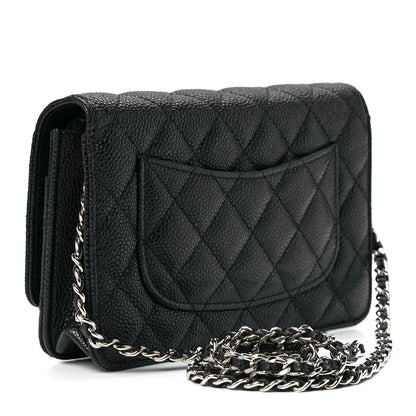 Chanel Caviar Quilted Wallet on Chain WOC Black 3 of 13