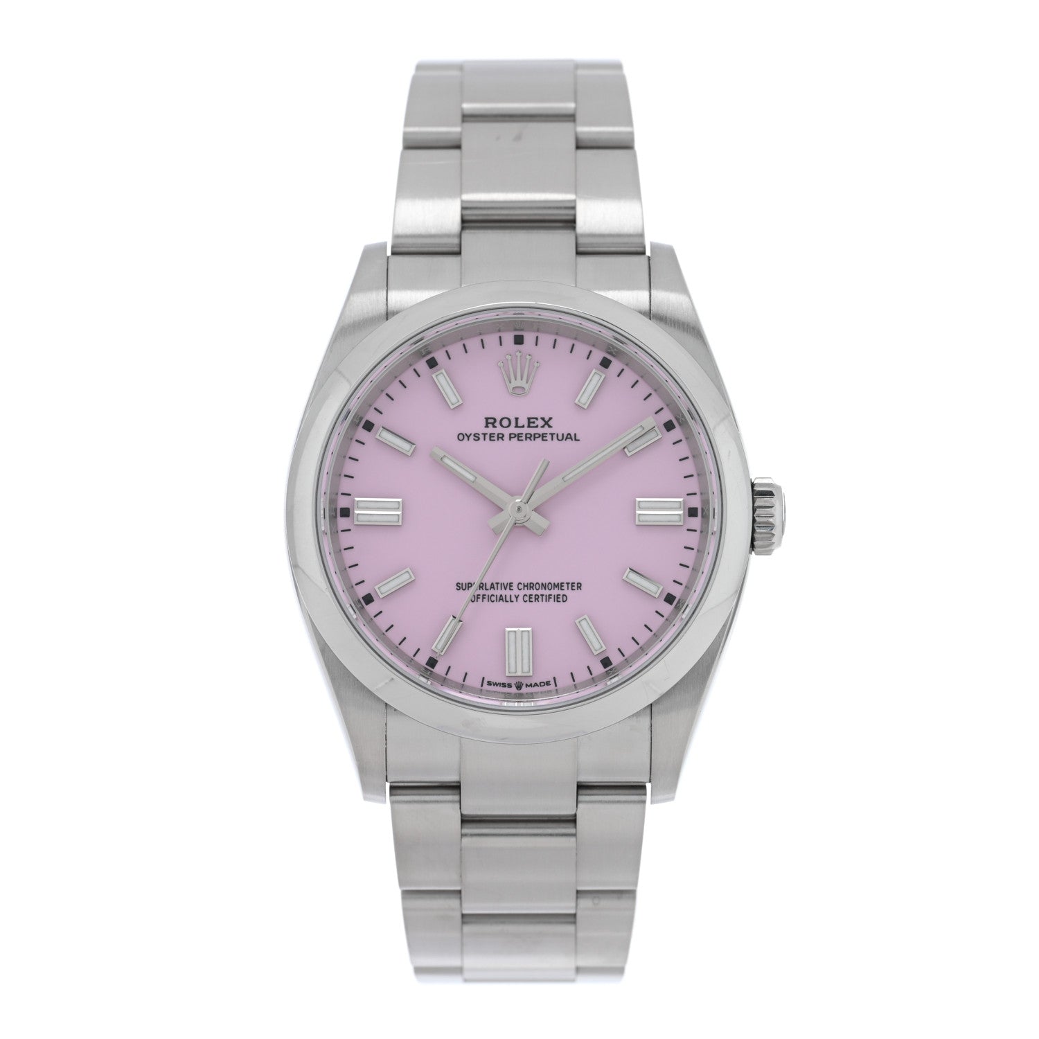 Rolex Stainless Steel 36mm Oyster Perpetual Watch Candy Pink 126000 1 of 5
