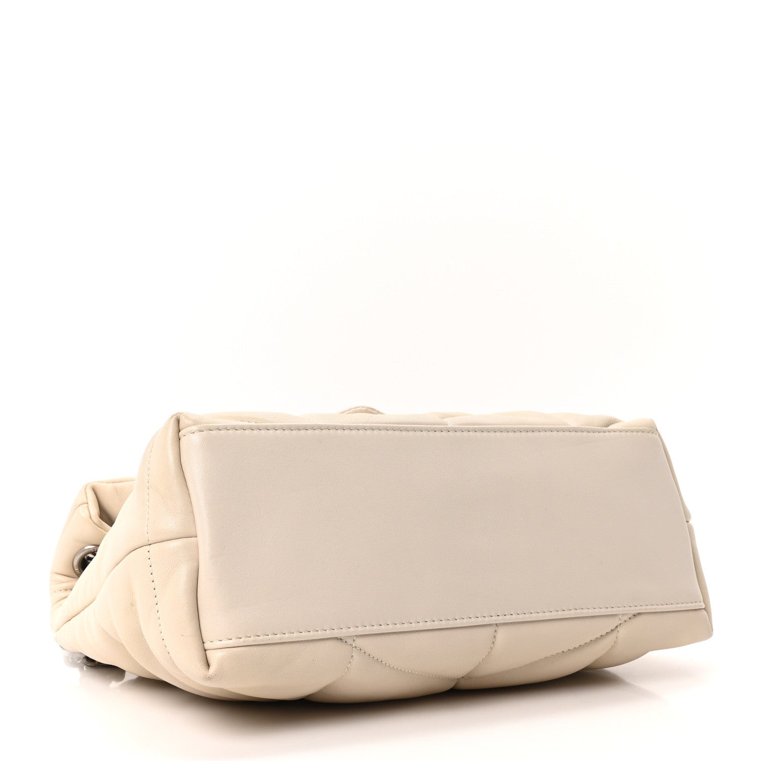 Saint Laurent Lambskin Quilted Small Loulou Puffer Monogram Chain Satchel Crema Soft 4 of 10