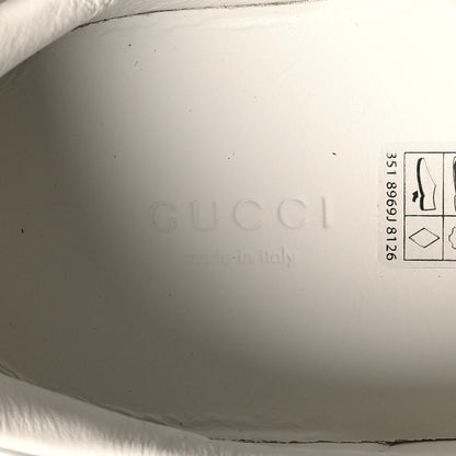 Gucci Calfskin Interlocking G Perforated Womens Ace Sneakers 38.5 White Grey Sky 8 of 9