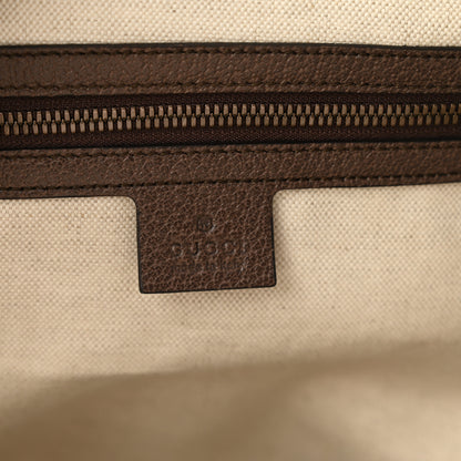 Gucci GG Supreme Monogram Textured Dollar Calfskin Web Large Savoy Duffle Bag Beige Ebony New Acero 5 of 10