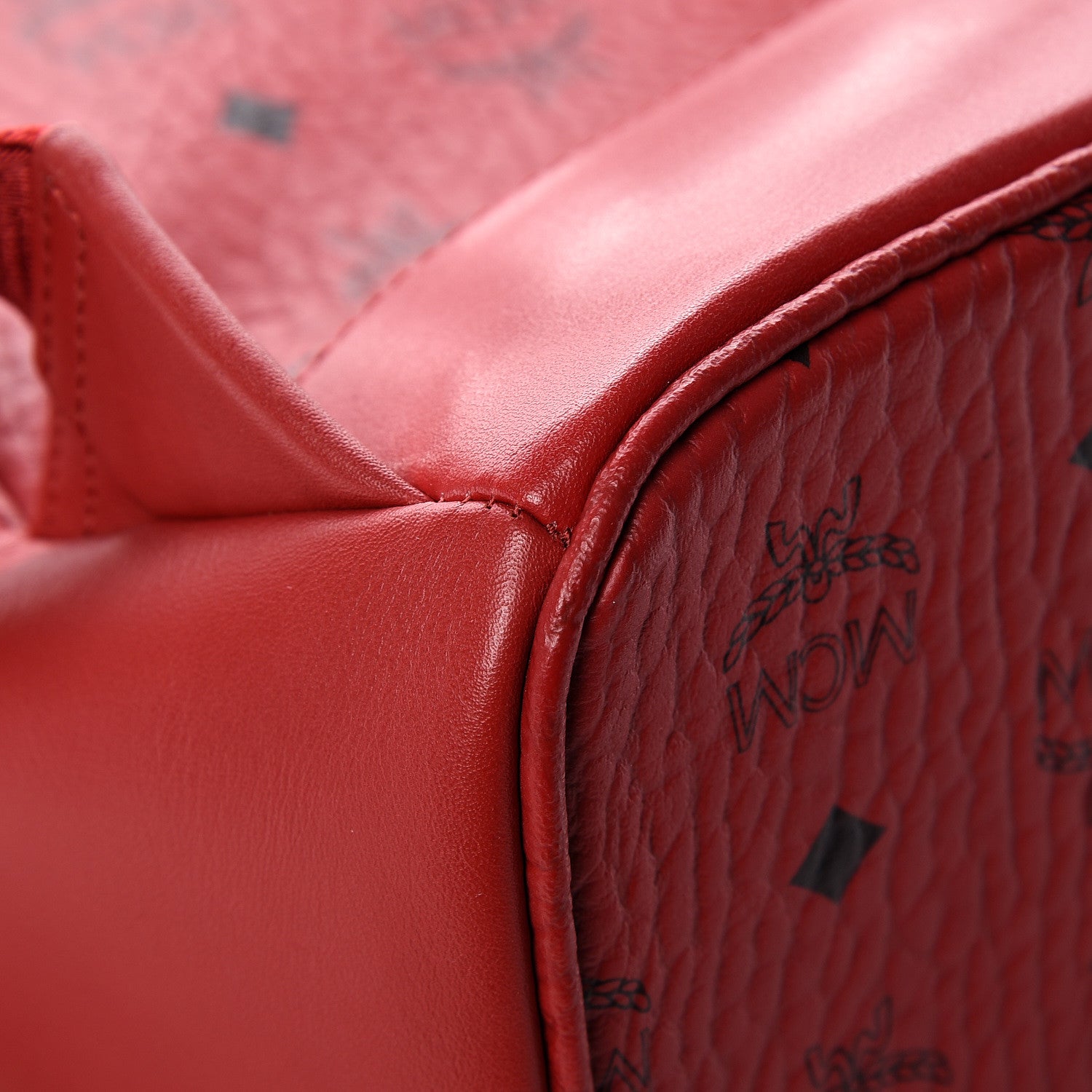MCM Visetos Medium Duke Backpack Ruby Red 14 of 14