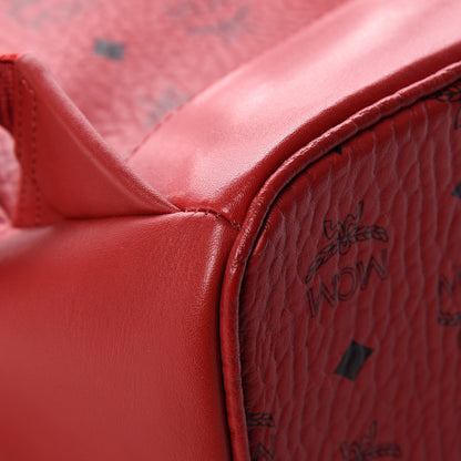 MCM Visetos Medium Duke Backpack Ruby Red 14 of 14