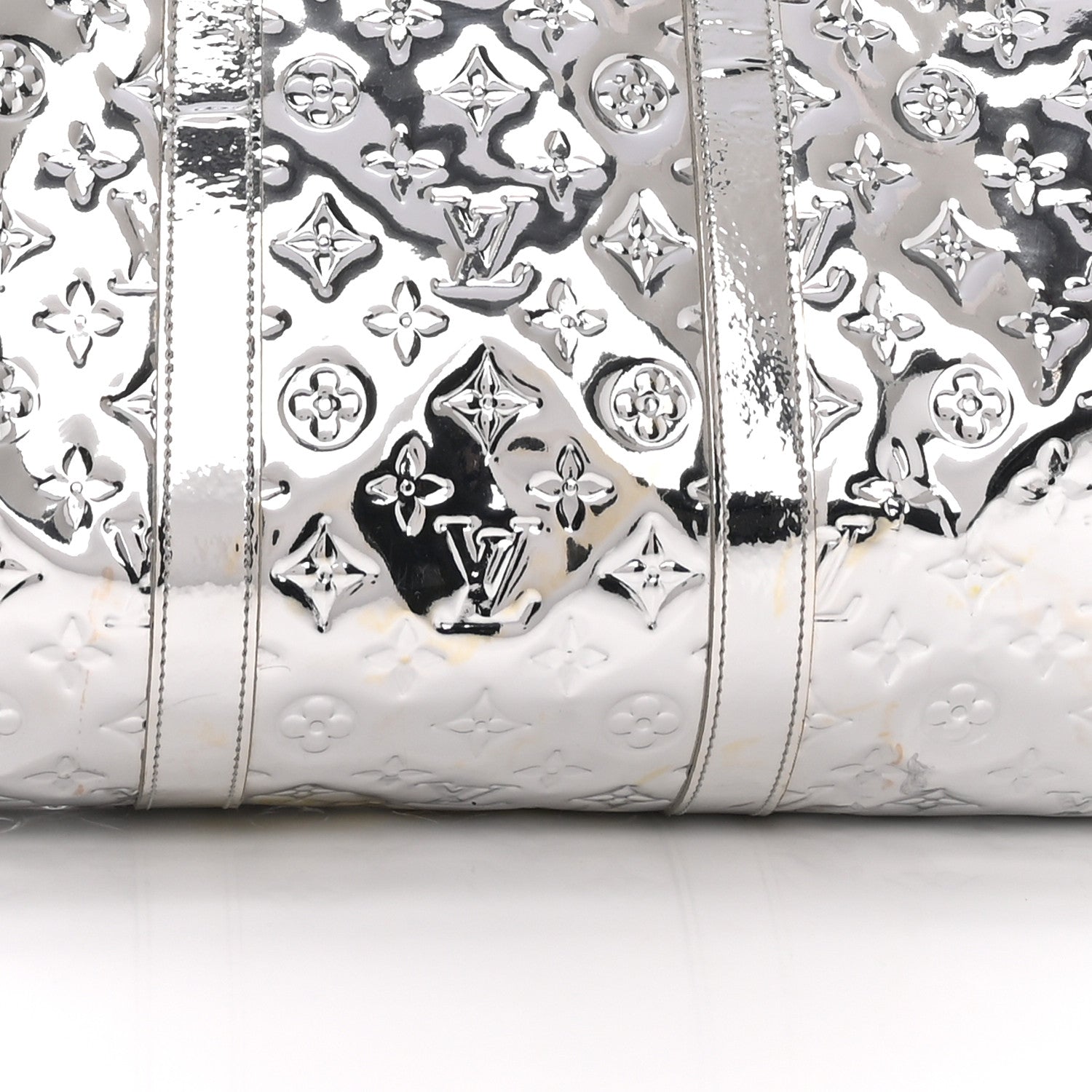 Louis Vuitton Monogram Miroir Keepall 55 Silver 19 of 19