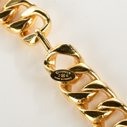 Chanel Oversized CC Pendant Chain Necklace Gold 4 of 5