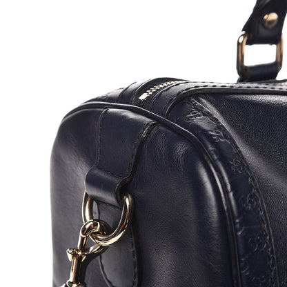 Gucci Calfskin Microguccissima Trim Medium Joy Boston Navy Blue 11 of 15